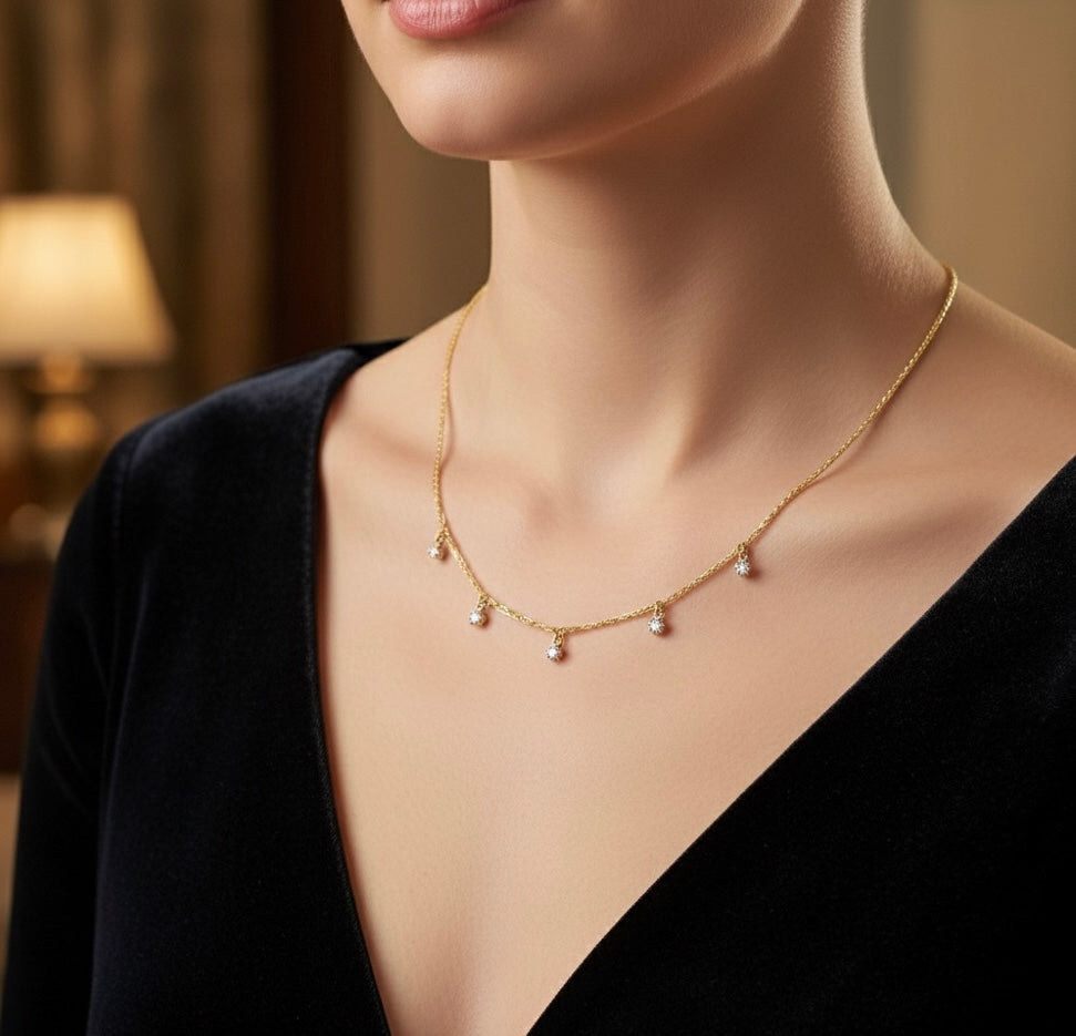 The Starlit Chain - Minimal Necklace
