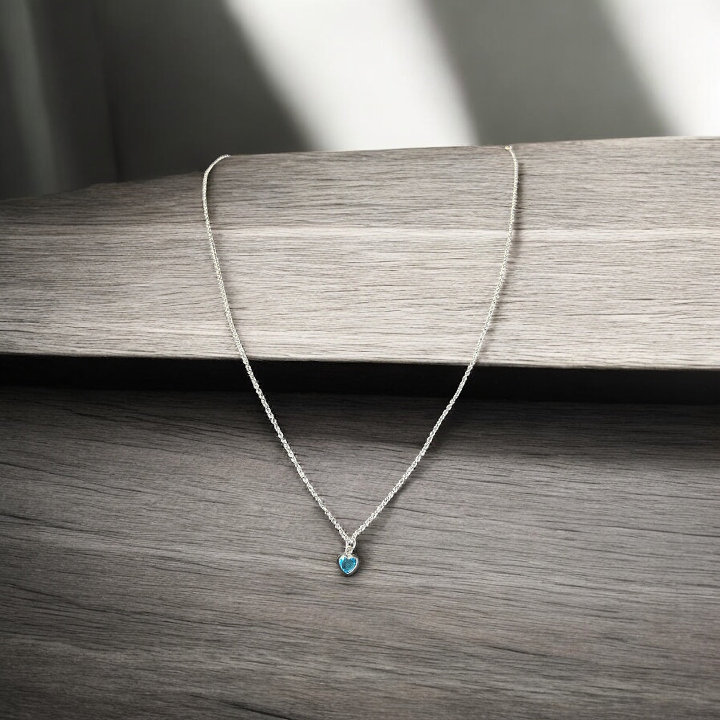 Blue Bird Charm Pendant Necklace - Delicate Silver Jewelry